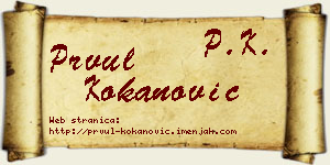 Prvul Kokanović vizit kartica